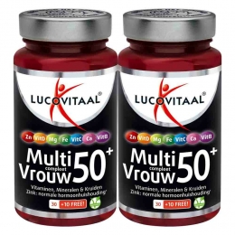 GratisVerzending2xLucovitaalMultiVrouwCompleet50MetGinkgoBiloba40capsules