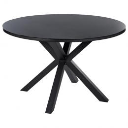 Beliani-MALETTO-Rondeeettafel-Zwart-120cm-Aluminium