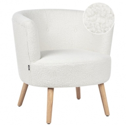 Beliani-ODENZEN-Fauteuil-Wit-Boucl