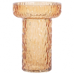 Beliani-PLATANIA-Decoratievevaas-Oranje-Glas