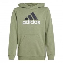 adidasEssentialsBigLogoHoodieKidsOlijfgroenZwartWit