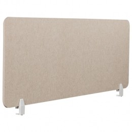 Beliani-SPLIT-Bureauscherm-Beige-50x160cm-Polyester