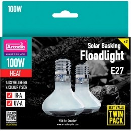 Arcadiasolarbaskingfloodlight100watttwinpackHabistatAquadistri-Aquadistri