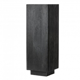 LightlivingZuil35x35x100cmGATURAhoutmatzwartglassmoke