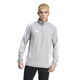 adidasTiro24Trainingstrui14-ZipLichtgrijsWit