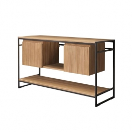 Tikamoon-Michal-Massiefteakhoutenenmetalenbadmeubel140cm
