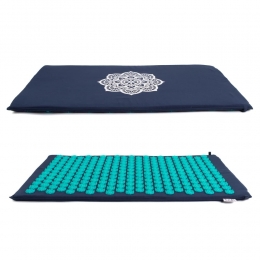 SpijkermatShaktiMatKatoenLotusBlauwmetMandala