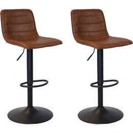 Bronx71IndustrileBarkrukTexasleercognac60-76cm-draaibaar-