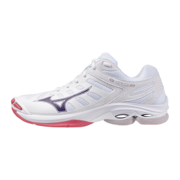 MizunoWAVEVOLTAGE2VolleybalschoenenWitVioletIndigoCamelliaRosDamesMaat425