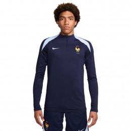 NikeFrankrijkStrikeTrainingstrui14-Zip2024-2026DonkerblauwLichtblauw