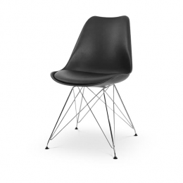 EssenceMetaleetkamerstoelzwart-chroomonderstel