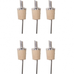 BarProfessionalSchenkernatuurkurkKunststof-rvsZilver6stuks