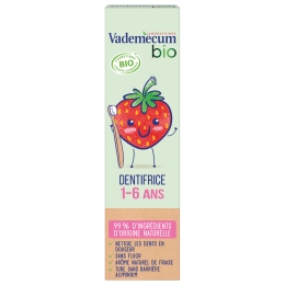 12xVademecumBioTandpastaAardbei1-6jaar50ml