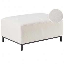 Beliani-OSLO-Ottomaan-Wit-Boucl