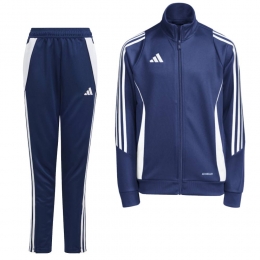 adidasTiro24TrainingspakKidsDonkerblauwWit