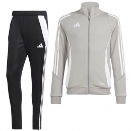 adidasTiro24TrainingspakKidsGrijsZwartWit