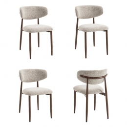 Celia-EetkamerstoelenSetvan4-BruinWalnoot