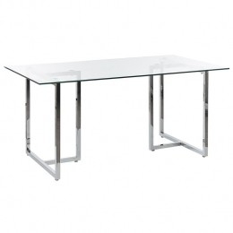 Beliani-ENVIA-Eettafel-Zilver-Veiligheidsglas