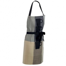 KookschortKeukenschortSetvan2StuksKatoenGrijsmetKoffiekop