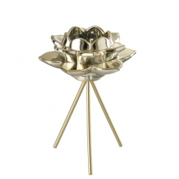 J-LinetheelichthouderopvoetBloem-glas-goud-large