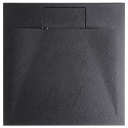 Beliani-AZZURRO-Douchebak-Zwart-90x90x3cm-SMCkunststof