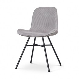 NolonNoa-FEetkamerstoelRibstofWarmGrijs-Stof-ZwartOnderstel
