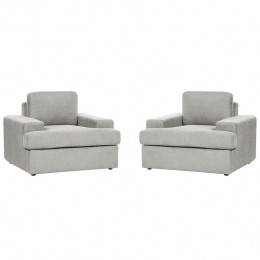 Beliani-ALLA-Fauteuilsetvan2-Lichtgrijs-Polyester