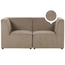 Beliani-LEMVIG-Tweezitsbank-Taupe-Corduroy