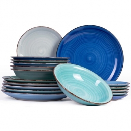 CookinglifeServiessetDeliceBlauw18-delig6personen