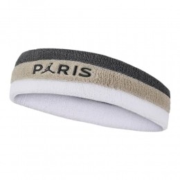 NikePSGJordanHoofdbandDonkergrijsBeigeWit