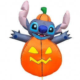 OpblaasfiguurpolyesterStitchpompoen106cm-Disney
