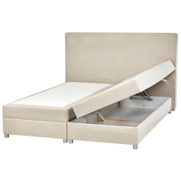 Beliani-MINISTER-Boxspringbed-Lichtbeige-180x200cm-Polyester