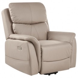 Beliani-GLORIE-Massagestoel-Taupe-Kunstleer