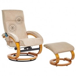 Beliani-HERO-Relaxfauteuilmetvoetenbank-Beige-Polyester