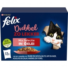 4xFelixDubbelZoLekkerMixSelectieinGelei12x85gr