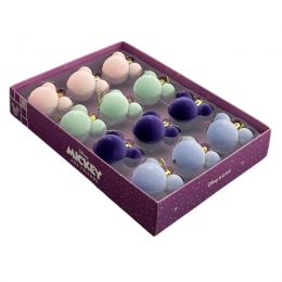 KerstballensetplasticMickeyorenminifluweel12stuks4cmIDisney-Disney