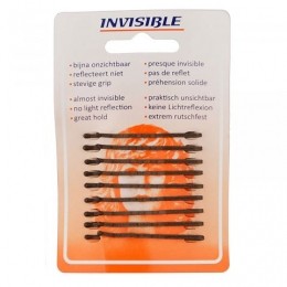 InvisibleHaarschuifjesKort50mmBruin9st
