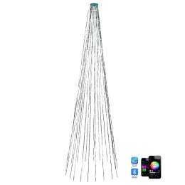 Beliani-SAARLOQ-LEDkerstverlichting-Groen-200cm-PVC