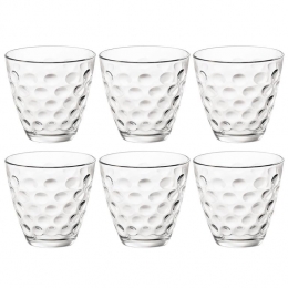 BormioliRoccoGlazenDots-Transparant-250ml-6stuks