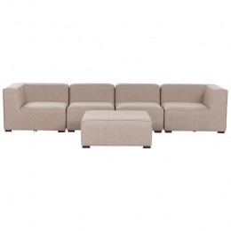Beliani-AREZZO-Bankenset-Beige-Polyester