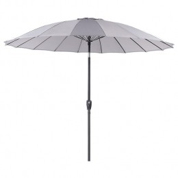 Beliani-BAIA-Parasol-Grijs-270cm-Polyester