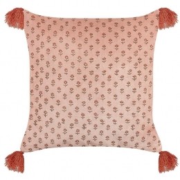 Beliani-RUMHORA-Sierkussen-Roze-45x45cm-Fluweel