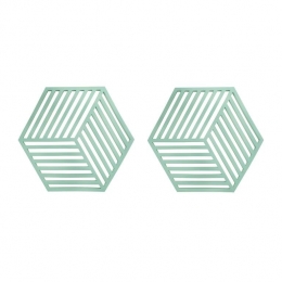 KrumblePannenonderzetterHexagon-Groen-Setvan2