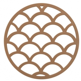 KrumbleSiliconenpannenonderzetterrondmetschubbenpatroon-Bruin