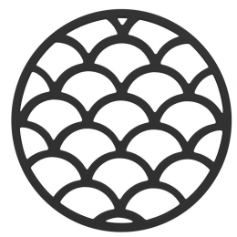 KrumbleSiliconenpannenonderzetterrondmetschubbenpatroon-Zwart