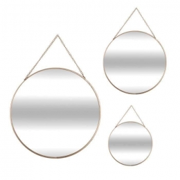 ATMOSPHERAACDECOSetvan3rondemetalenkettingspiegels-Goud
