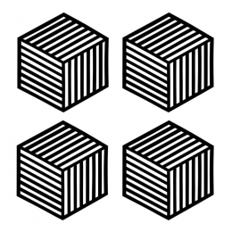 KrumbleSiliconenpannenonderzetterHexagonlang-Zwart-Setvan4