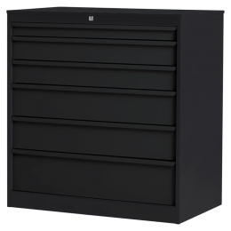 Werkplaatsladenkast6laden-105x100x585cm-WLP-102Zwartral9005