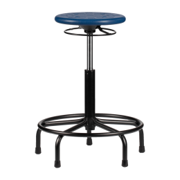 Werkplaatskrukmetspinvoet-zittingPUR-RTP20201Blauw