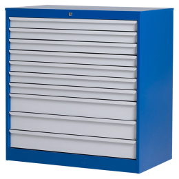 Werkplaatsladenkast10laden-105x100x585cm-WLP-103Grijsral7035antracietral7016